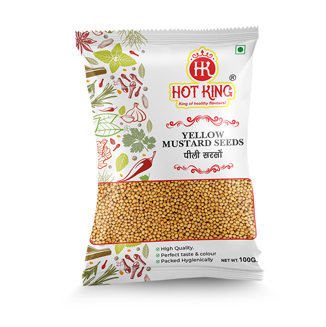 Whole Spices Yellow Mustard Seeds  (100 gm) 